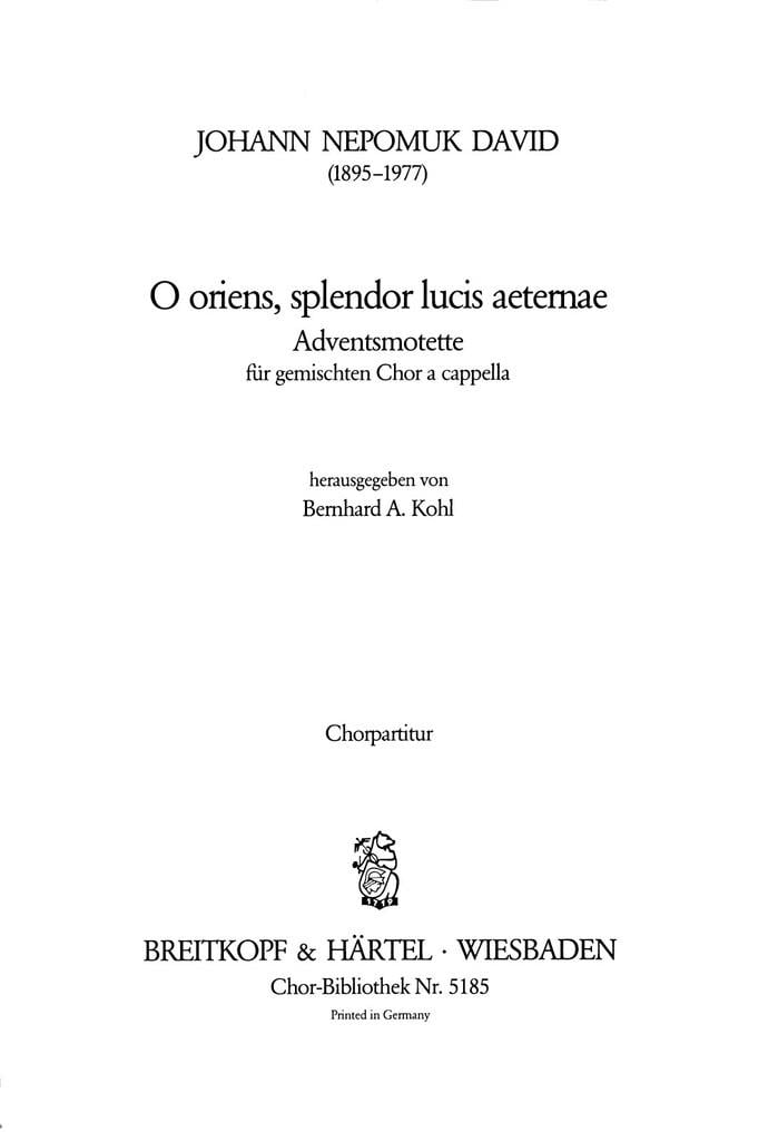 O oriens, splendor lucis aeter